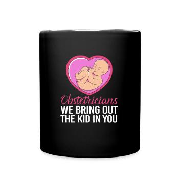 Midwife Obgyn Obstetrics - Full Colour Mug - black - Front