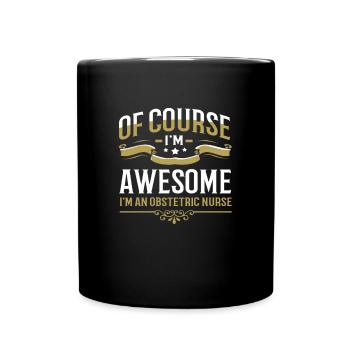 Pregnancy Hospital Nurse - Full Colour Mug - black - Front