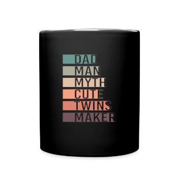 twin dad twins father - Full Colour Mug - black - Front