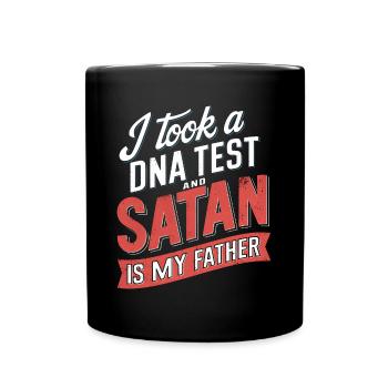 I took a DNA test: Satan is my father! - Full Colour Mug - black - Front