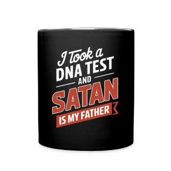 I took a DNA test: Satan is my father! - Full Colour Mug - black - Front