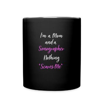 Ultraschall - Tasse einfarbig - Schwarz - Vorne
