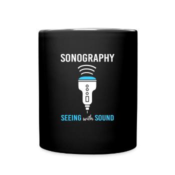 Ultraschall - Tasse einfarbig - Schwarz - Vorne
