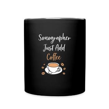 Ultraschall - Tasse einfarbig - Schwarz - Vorne