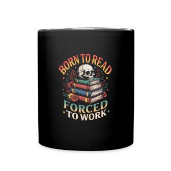 Bücherwurm Lesen Bücher Liebhaber Bücherei - Tasse einfarbig - Schwarz - Vorne