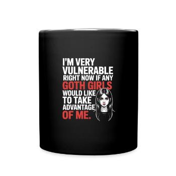 Goth Girl Sarcastic Goth Mommy Quote - Tasse einfarbig - Schwarz - Vorne