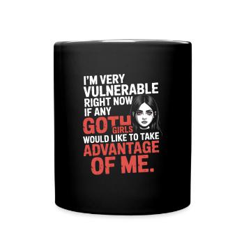 Goth Girl Sarcastic Goth Mommy Quote - Tasse einfarbig - Schwarz - Vorne