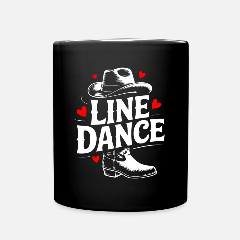 Line Dance mein Hobby - meine Passion - mein Ding - Tasse einfarbig - Schwarz