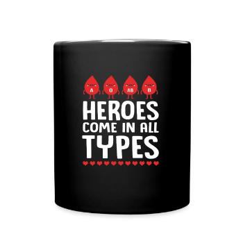 Blutspende Blut Blutspender - Tasse einfarbig - Schwarz - Vorne