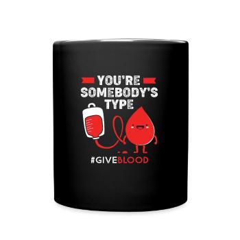 Blood Donation Blood Blood Donor - Full Colour Mug - black - Front