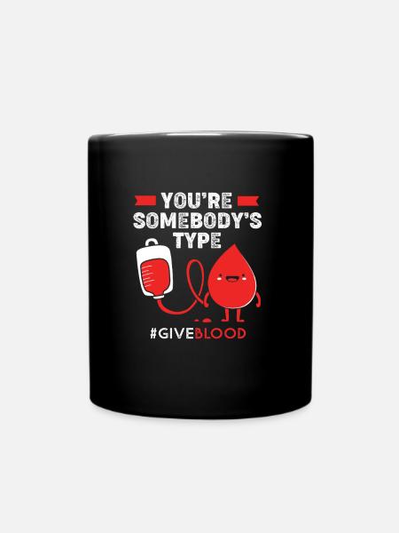 Blutspende Blut Blutspender - Tasse einfarbig - Schwarz