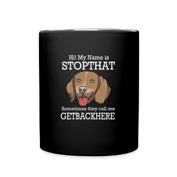 Chien allemand à poil court Braque allemand - Mug uni - noir - Devant