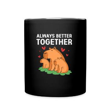 Capybara Capibara - Tasse einfarbig - Schwarz - Vorne