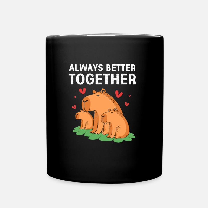 Capybara Capibara - Tasse einfarbig - Schwarz
