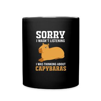 Capybara Capibara - Tasse einfarbig - Schwarz - Vorne