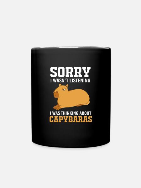 Capybara Capibara - Enfärgad mugg - svart