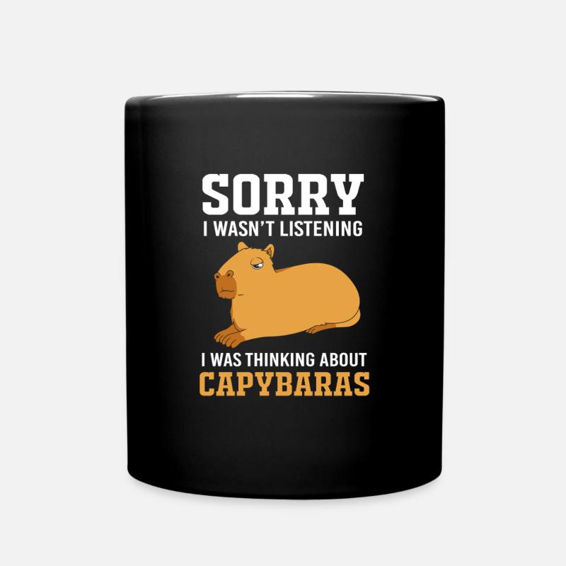 Capybara Capibara - Tasse einfarbig - Schwarz