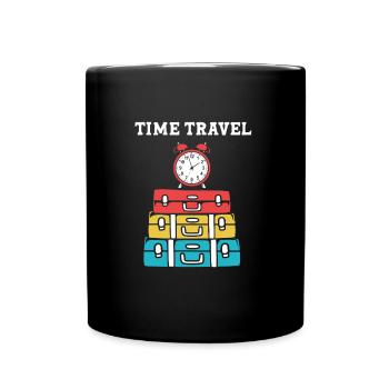 Zeitreise - Tasse einfarbig - Schwarz - Vorne