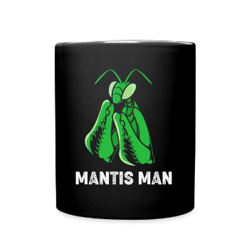 Gottesanbeter Gottesanbeterin Mantis - Tasse einfarbig - Schwarz - Vorne