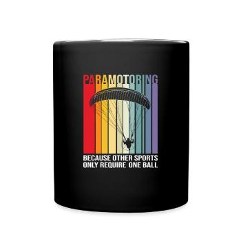 Paragliding - Tasse einfarbig - Schwarz - Vorne