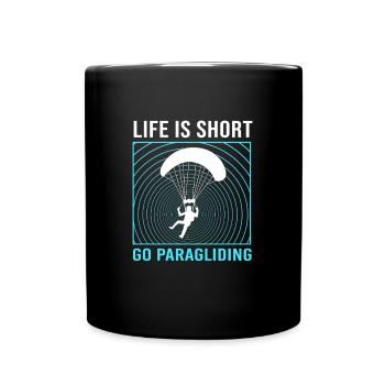 Skydive Paragliding - Full Colour Mug - black - Front