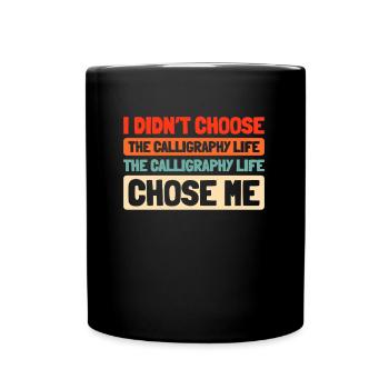 Calligraphy - Full Colour Mug - black - Front