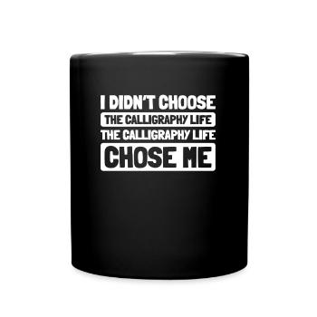 Calligraphy - Full Colour Mug - black - Front