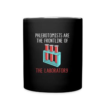 Nurse Caregiver Blood Sampling Phlebotomist - Full Colour Mug - black - Front