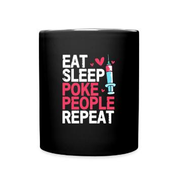 Phlebotomist Nurse Nurse Blood Sampling - Full Colour Mug - black - Front