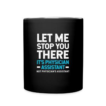 MFA PA Arzthelferin Pflege Physician Assistant - Tasse einfarbig - Schwarz - Vorne