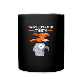 Parrot Gray Gray Parrot - Full Colour Mug - black - Front