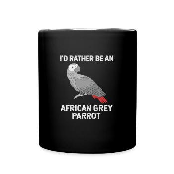Parrot Gray Gray Parrot - Full Colour Mug - black - Front