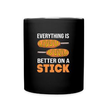 Corn dog - Full Colour Mug - black - Front