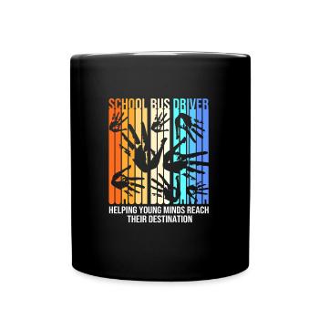 Autobus scolaire, chauffeur d’autobus scolaire, chauffeur d’autobus - Mug uni - noir - Devant