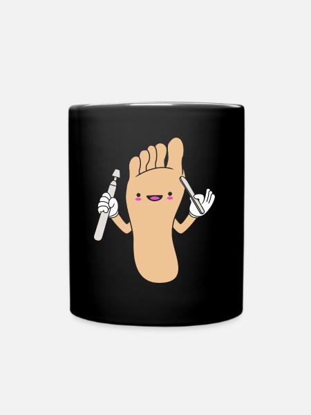 Fußpflege Pediküre Podologie Podologe - Tasse einfarbig - Schwarz