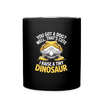 Bartagame Reptilien Liebhaber Echse Haustier - Tasse einfarbig - Schwarz - Vorne