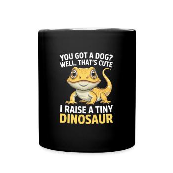 Bartagame Reptilien Liebhaber Echse Haustier - Tasse einfarbig - Schwarz - Vorne