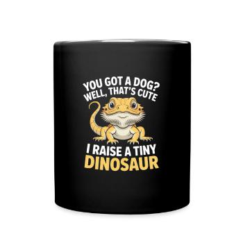 Bartagame Reptilien Liebhaber Echse Haustier - Tasse einfarbig - Schwarz - Vorne