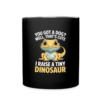 Bartagame Reptilien Liebhaber Echse Haustier - Tasse einfarbig - Schwarz - Vorne
