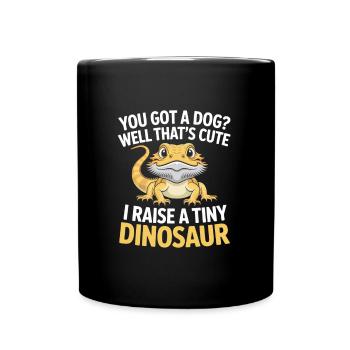 Bartagame Reptilien Liebhaber Echse Haustier - Tasse einfarbig - Schwarz - Vorne