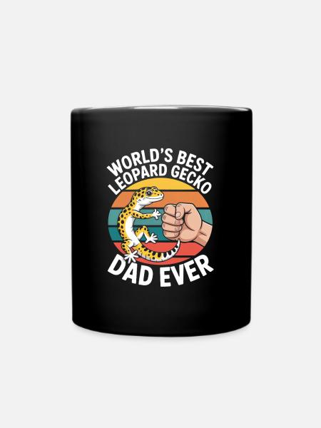 Leopardgecko Leopard Gecko Reptilien Terraristik - Tasse einfarbig - Schwarz