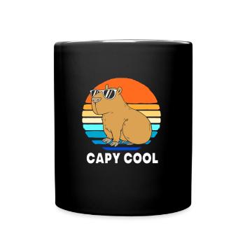 Capybara Capibara - Tasse einfarbig - Schwarz - Vorne