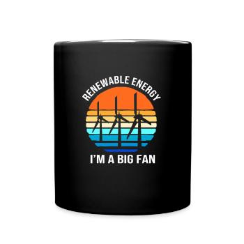 Cellule solaire photovoltaïque énergie renouvelable - Mug uni - noir - Devant