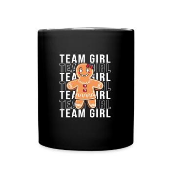 Team Girl Weihnachten - Tasse einfarbig - Schwarz - Vorne