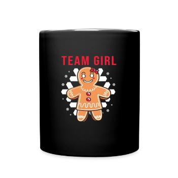 Team Girl Weihnachten - Tasse einfarbig - Schwarz - Vorne