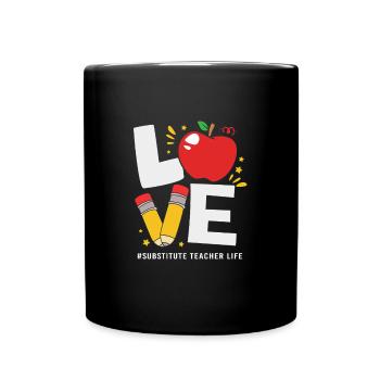 Substitute Teacher Substitute Teacher - Full Colour Mug - black - Front