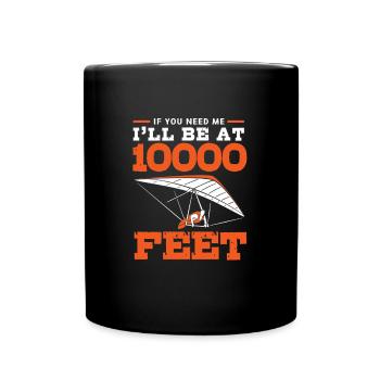 Gleitschirm Gleitschirmfliegen Gleitschirmflieger - Tasse einfarbig - Schwarz - Vorne