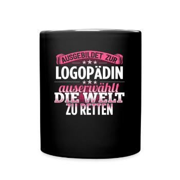 LOGOPÄDIN - Die Auserwählte - Tasse einfarbig - Schwarz - Vorne