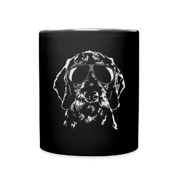 FILS HAIRS DACHSHUND Rauhaardackel cool Wilsigns - Mug uni - noir - Devant