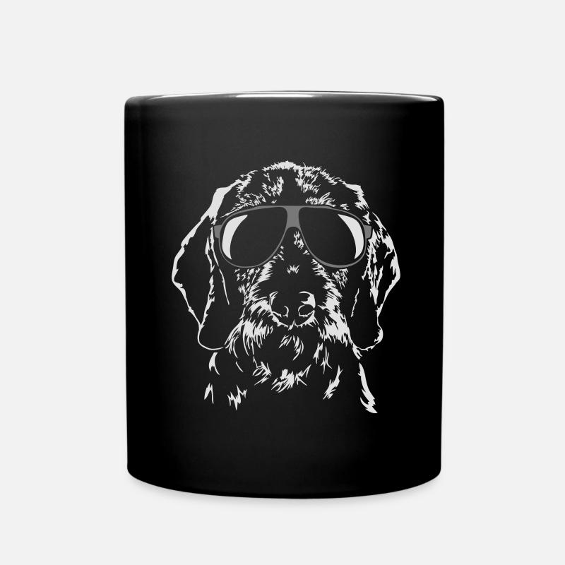 WIRE HAIRED DACHSHUND Rauhaardackel cool Wilsigns - Tasse einfarbig - Schwarz